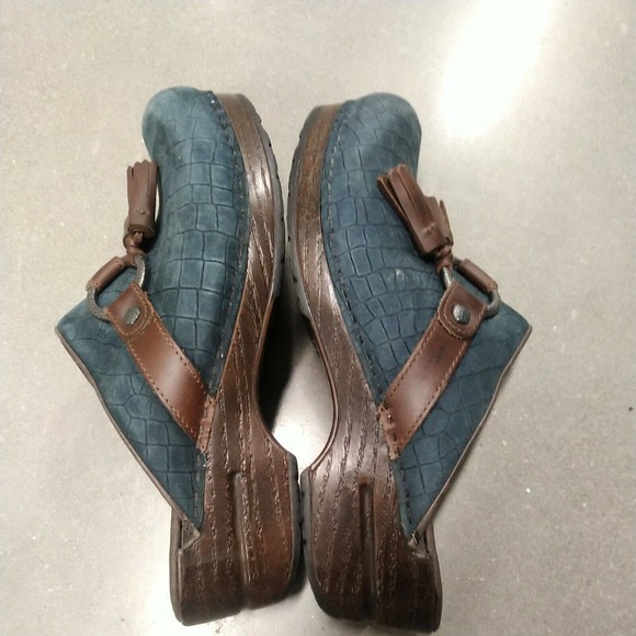 Retired Dansko Leather MULES: Blue W/ Brown Tassel: Women’s US 6.5 EU 37 - Picture 8 of 12